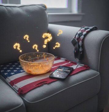 The Ultimate Movie Marathon List for Every Mood Cheeto dust, cracked iPhone, sock on couch.