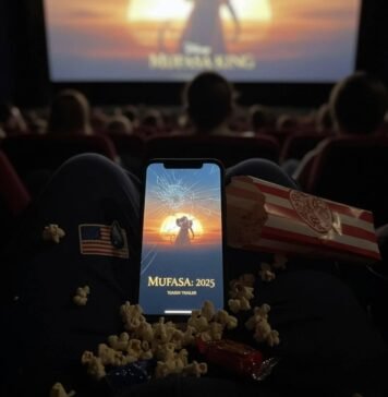 Upcoming Blockbusters of 2025 You Can’t Miss Cracked phone glowing with 2025 trailer hype, popcorn carnage.