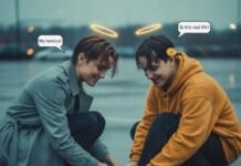 10 Times Celebrities Won Fans with Unexpected Kindness Celebrity ties fan's shoelace in the rain.