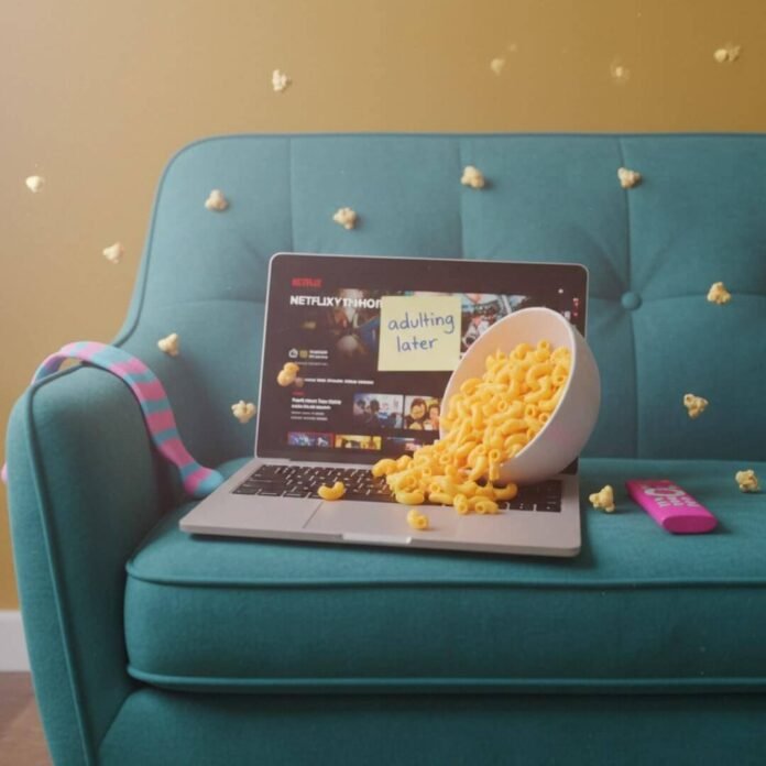 Mac and cheese spillage on laptop.