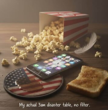 Netflix vs Hulu vs Peacock: Which Platform Wins in 2025? "3 AM disaster table with popcorn, phone, and toast."
